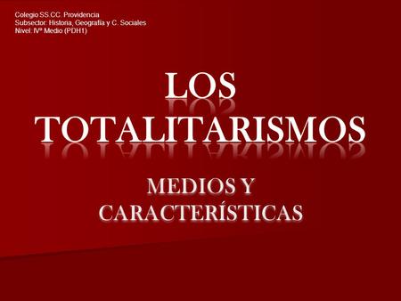 MEDIOS Y CARACTERÍSTICAS