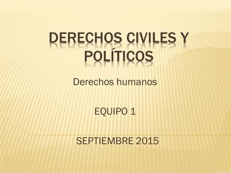 Derechos civiles y políticos