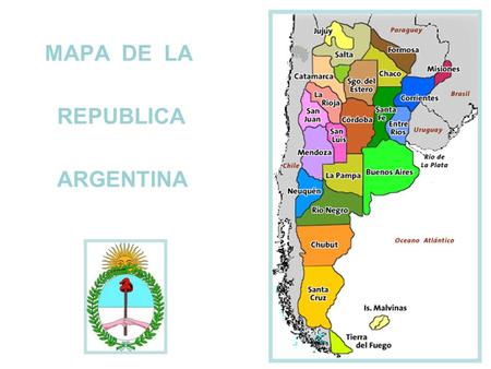 MAPA DE LA REPUBLICA ARGENTINA.