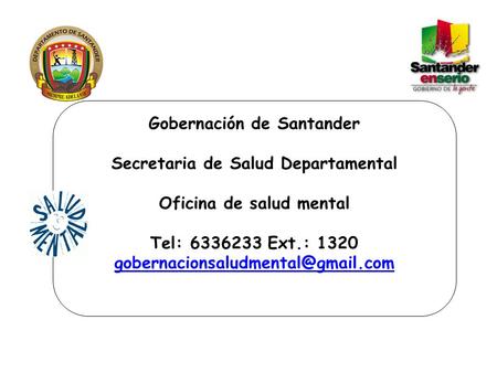 Gobernación de Santander Secretaria de Salud Departamental