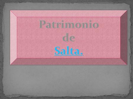 PATRIMONIO Proviene del latín ¨Patrimoniun¨ y significa todo aquello que hemos heredado de nuestro pasado… ….Para clasificarlo podemos ver la siguiente.