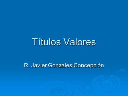 R. Javier Gonzales Concepción