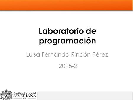 Laboratorio de programación