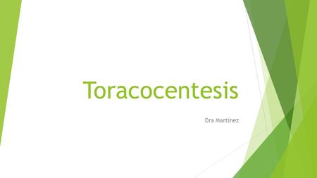 Toracocentesis Dra Martínez.