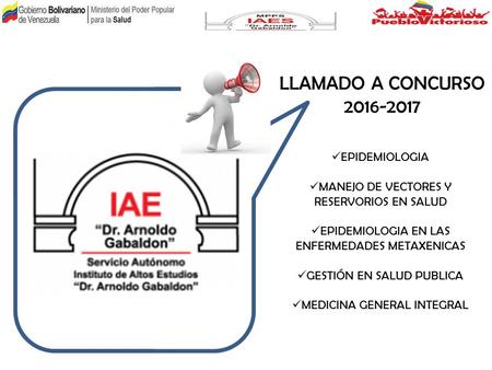 LLAMADO A CONCURSO EPIDEMIOLOGIA