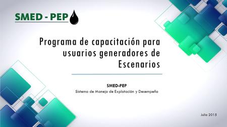 Programa de capacitación para usuarios generadores de Escenarios