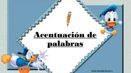 Acentuación de palabras
