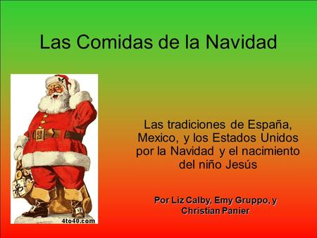 Las Comidas de la Navidad