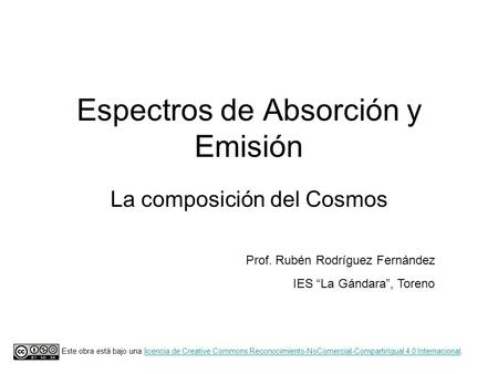 Espectros de Absorción y Emisión