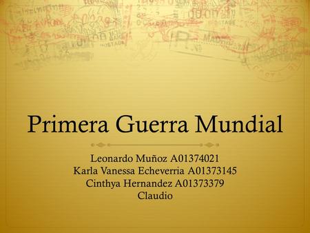 Primera Guerra Mundial