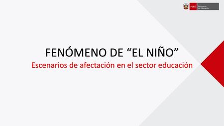 Escenarios de afectación en el sector educación