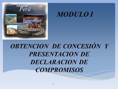 OBTENCION DE CONCESIÓN Y PRESENTACION DE DECLARACION DE COMPROMISOS