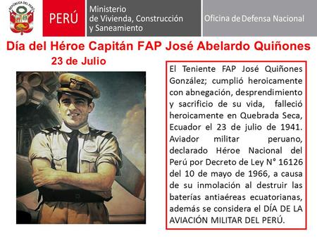 Día del Héroe Capitán FAP José Abelardo Quiñones