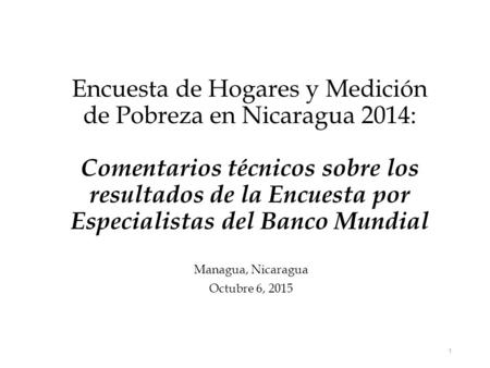 Managua, Nicaragua Octubre 6, 2015