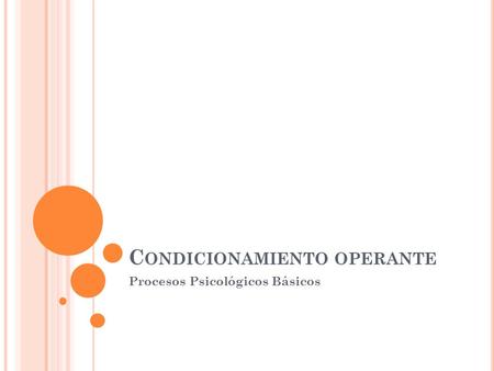 Condicionamiento operante