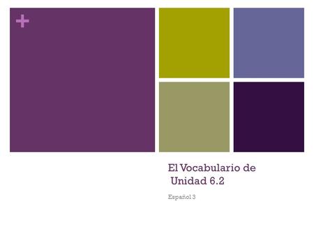 + El Vocabulario de Unidad 6.2 Español 3. + El lugar donde puede esperar por el tren.