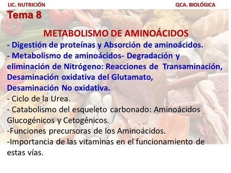 METABOLISMO DE AMINOÁCIDOS