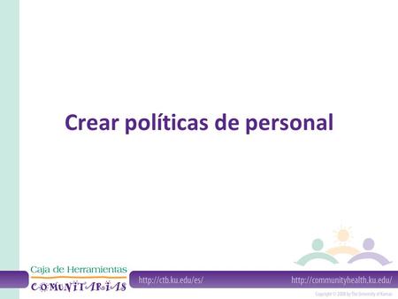 Crear políticas de personal