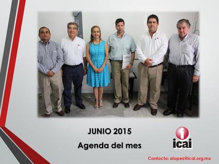 JUNIO 2015 Agenda del mes Contacto: