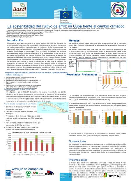 Www.jrc.ec.europa.eu © European Union, 2012 La sostenibilidad del cultivo de arroz en Cuba frente al cambio climático Introducción El cultivo de arroz.