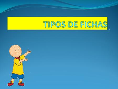TIPOS DE FICHAS ..