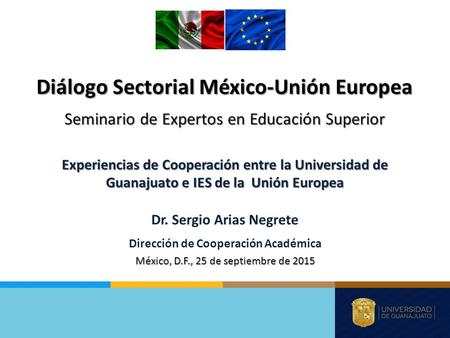 Diálogo Sectorial México-Unión Europea