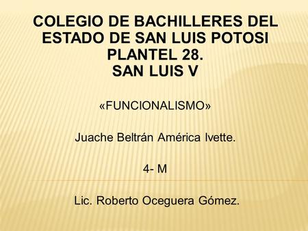 COLEGIO DE BACHILLERES DEL ESTADO DE SAN LUIS POTOSI PLANTEL 28