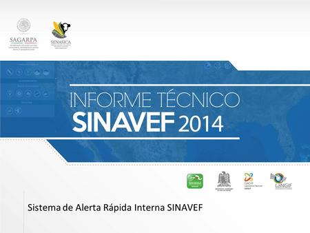 Sistema de Alerta Rápida Interna SINAVEF. Alertas Sinavef Al ingresar a la parte privada del sistema de alerta nos encontramos con el menú principal el.