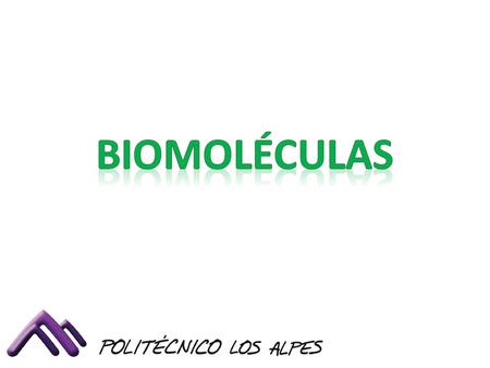 Biomoléculas.
