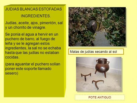 JUDIAS BLANCAS ESTOFADAS INGREDIENTES.