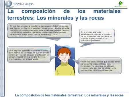 La composición de los materiales terrestres: Los minerales y las rocas