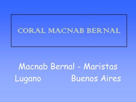 Macnab Bernal - Maristas Lugano Buenos Aires