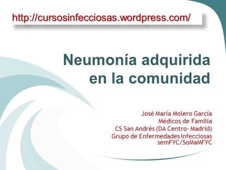 Neumonía adquirida en la comunidad