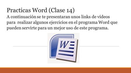 Practicas Word (Clase 14)