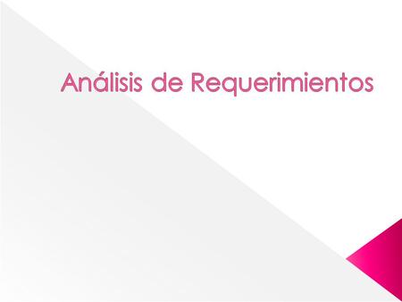 Análisis de Requerimientos