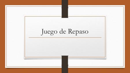Juego de Repaso. Definiciones La casa de los aviones.