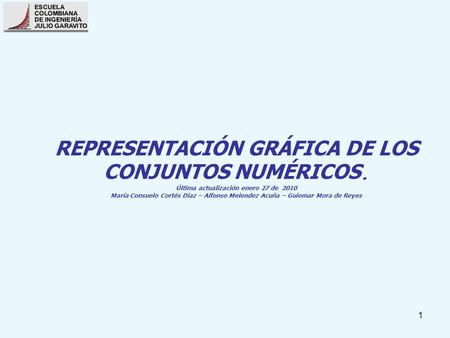 REPRESENTACIÓN GRÁFICA DE LOS CONJUNTOS NUMÉRICOS