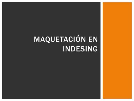 Maquetación en InDesing