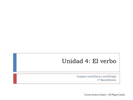 Lengua castellana y morfología 1º Bachillerato