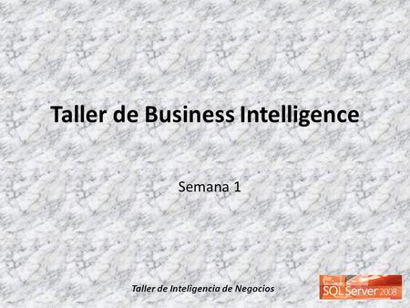 Taller de Business Intelligence