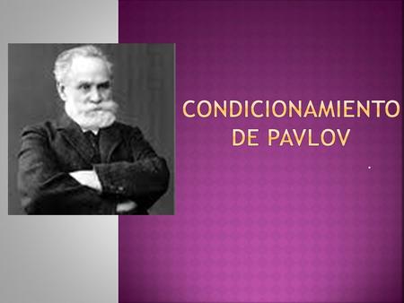Condicionamiento de pavlov