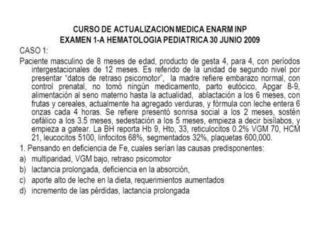 CURSO DE ACTUALIZACION MEDICA ENARM INP
