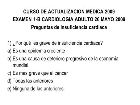 CURSO DE ACTUALIZACION MEDICA 2009