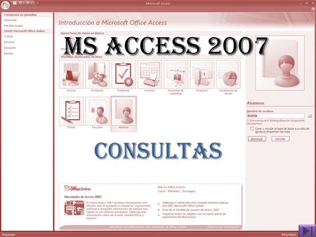 MS ACCESS 2007 CONSULTAS.