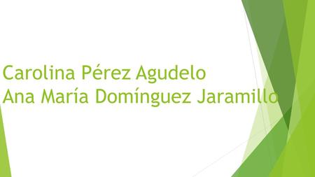 Carolina Pérez Agudelo Ana María Domínguez Jaramillo.