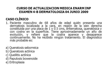 CURSO DE ACTUALIZACION MEDICA ENARM INP