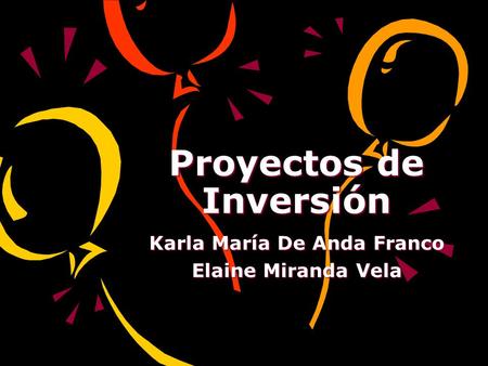Proyectos de Inversión