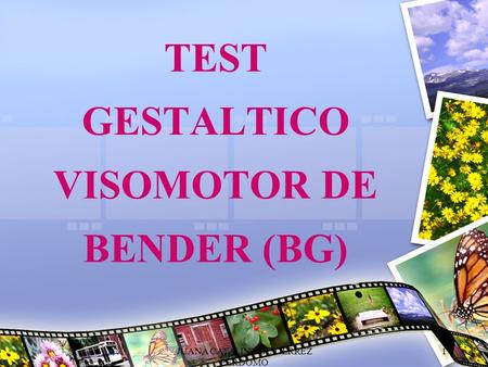 TEST GESTALTICO VISOMOTOR DE BENDER (BG)