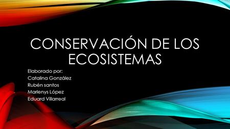 Conservación de los ecosistemas