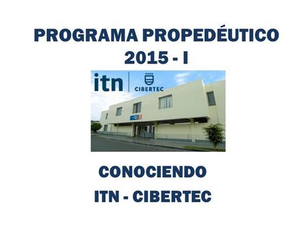 PROGRAMA PROPEDÉUTICO I